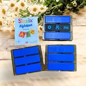 RANSOM Font Sizzix Scrapbooking Craft Die Cut Bars Set ~ Great Condition!